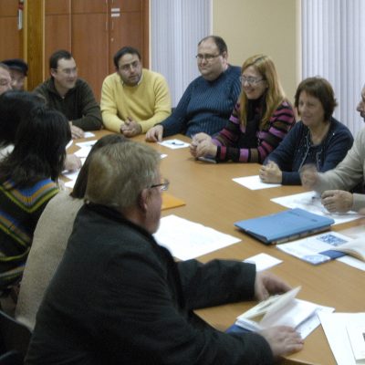 Primera reunió de l'IEVM. Ajuntament de Beneixama, 4 de gener de 2009.