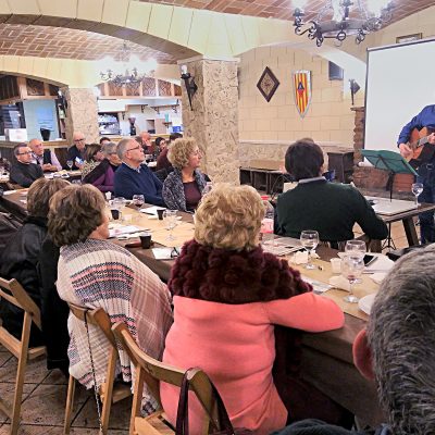Sopar sobre els 600 anys de la Generalitat Valenciana. Maset dels Cristians, Beneixama, 29 de desembre del 2018.